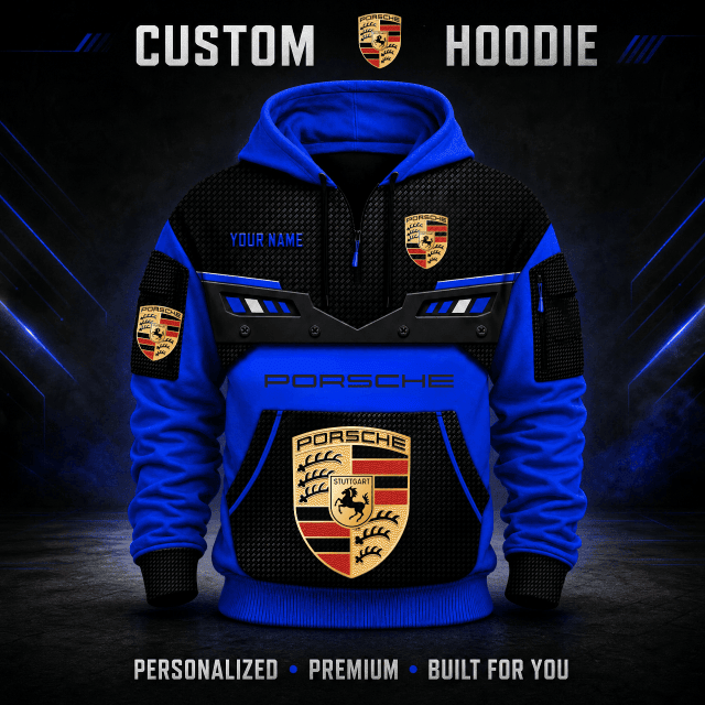 Porsche Custom Quarter Zip Hoodie