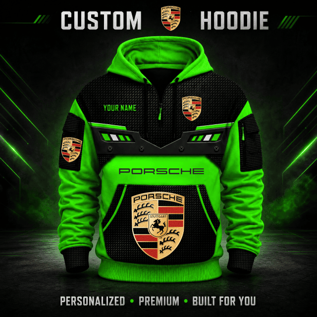 Porsche Custom Quarter Zip Hoodie