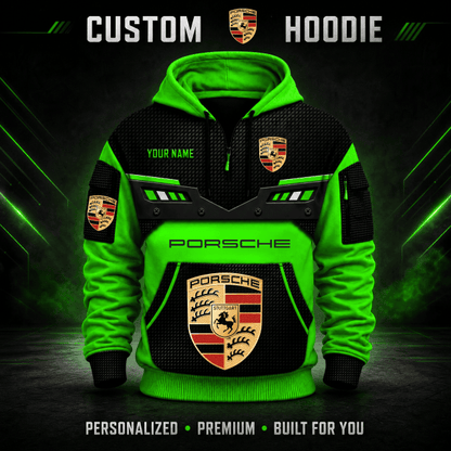 Porsche Custom Quarter Zip Hoodie