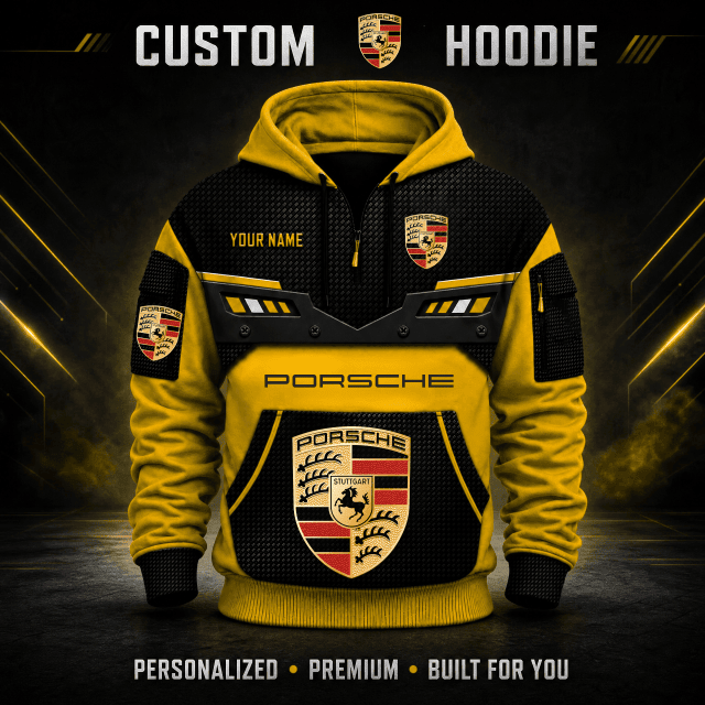 Porsche Custom Quarter Zip Hoodie