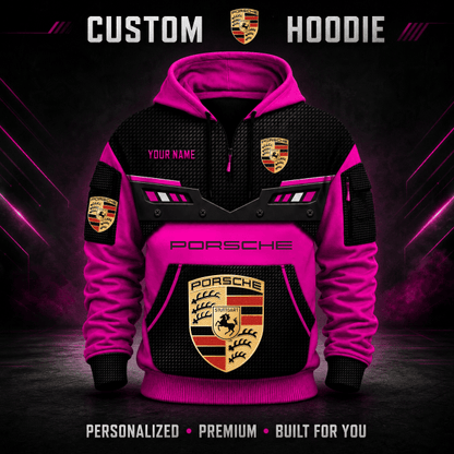 Porsche Custom Quarter Zip Hoodie