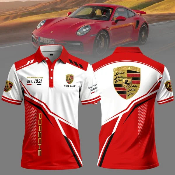 Custom Name Limited Edition Porsche Polo Shirt