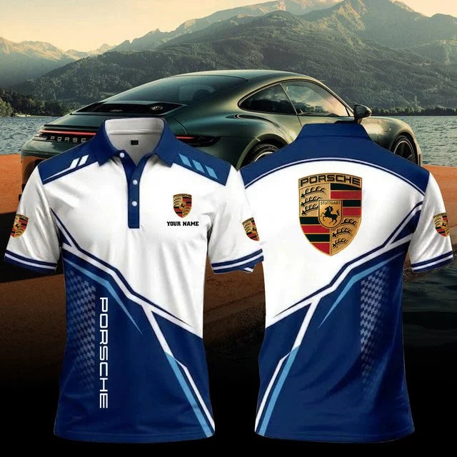 3D All Over Printed Porsche Polo Shirt Limited Edition v4 – Custom Name