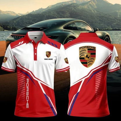 3D All Over Printed Porsche Polo Shirt Limited Edition v4 – Custom Name