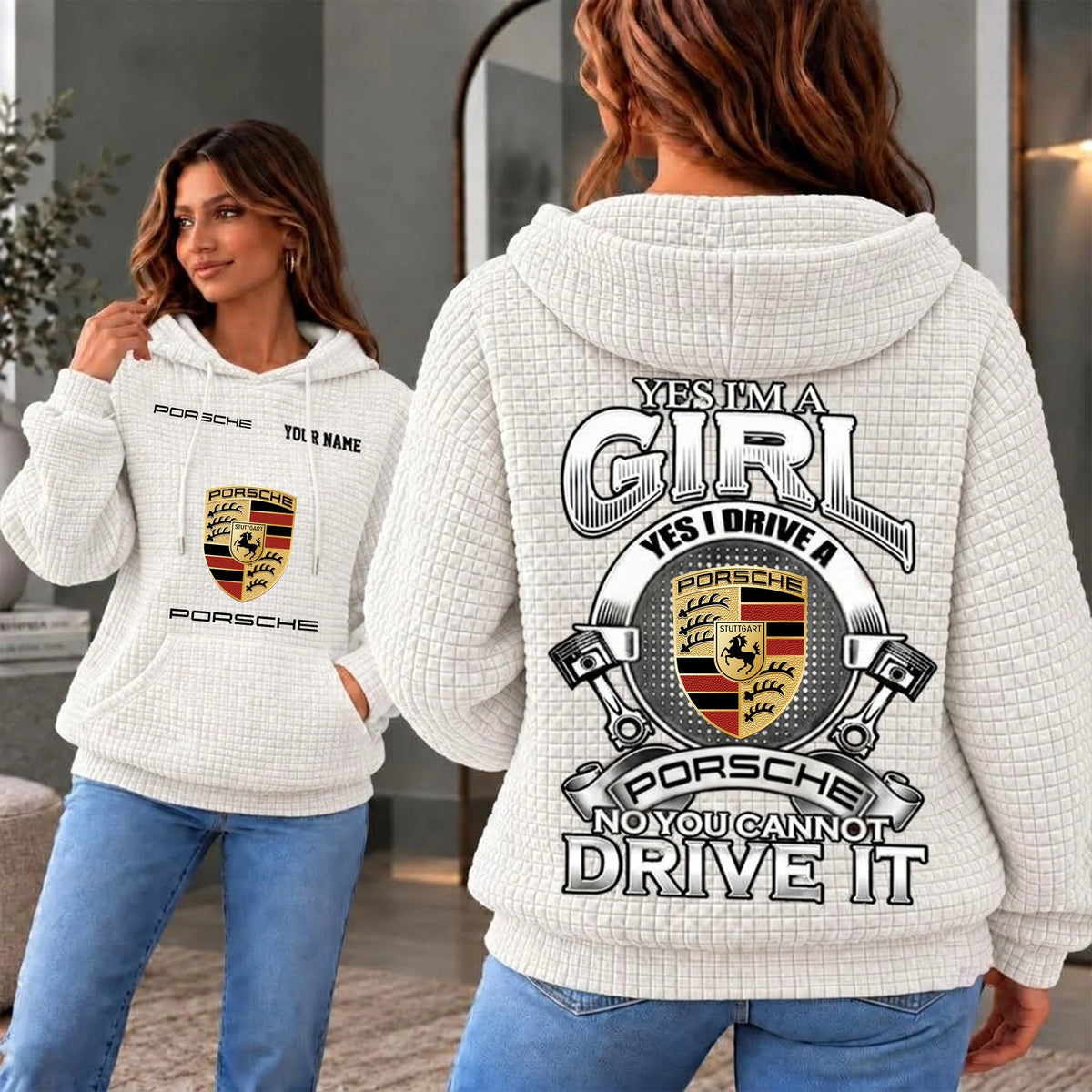 Porsche Cusom Name Casual Design Women Hoodie