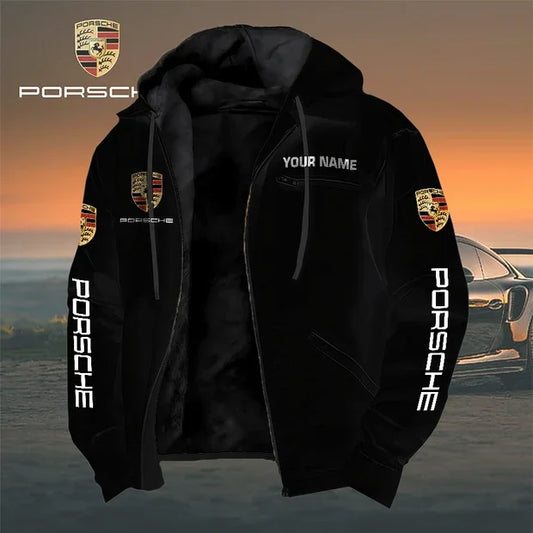 Porsche Custom Name Zip-Up Hoodie – Racing Style Jacket