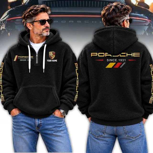 Porsche 3D Zipper Fleece Hoodie