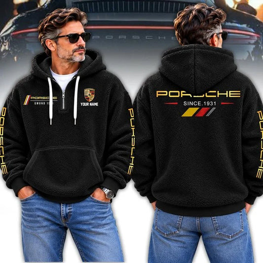 Porsche 3D Zipper Fleece Hoodie