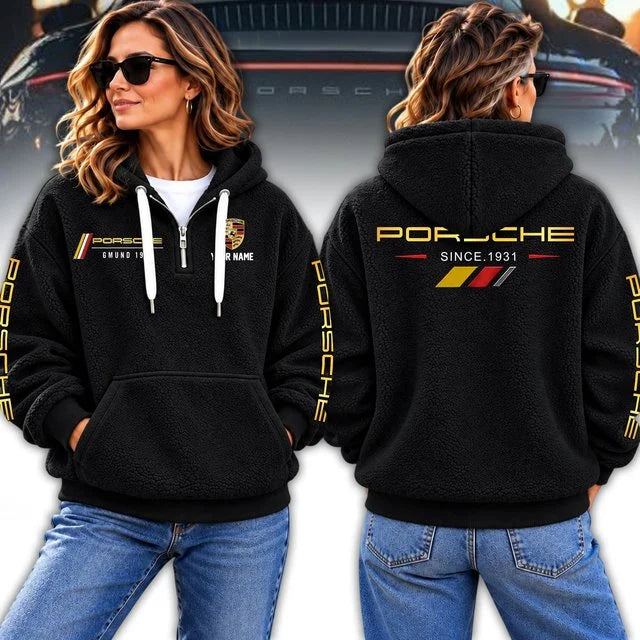 Porsche 3D Zipper Fleece Hoodie