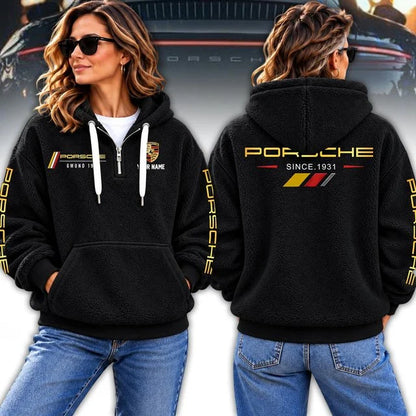 Porsche 3D Zipper Fleece Hoodie