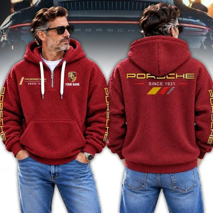 Porsche 3D Zipper Fleece Hoodie