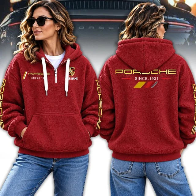 Porsche 3D Zipper Fleece Hoodie