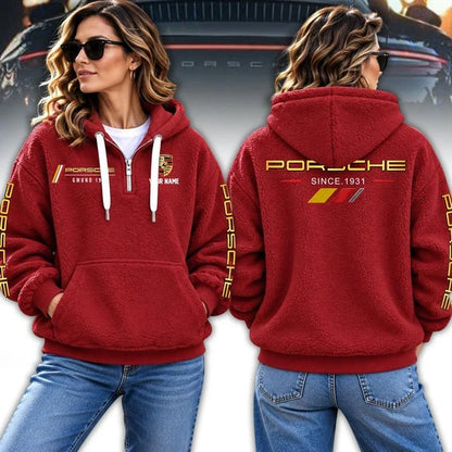 Porsche 3D Zipper Fleece Hoodie
