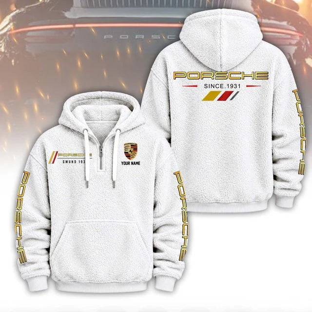 Porsche 3D Zipper Fleece Hoodie