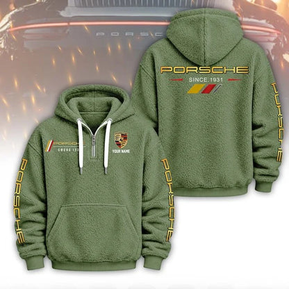 Porsche 3D Zipper Fleece Hoodie