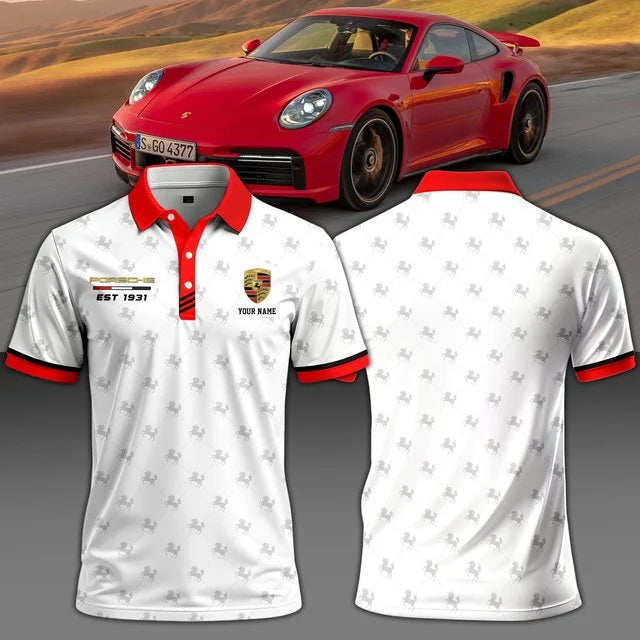 Custom Name Limited Edition Porsche Polo Shirt v2