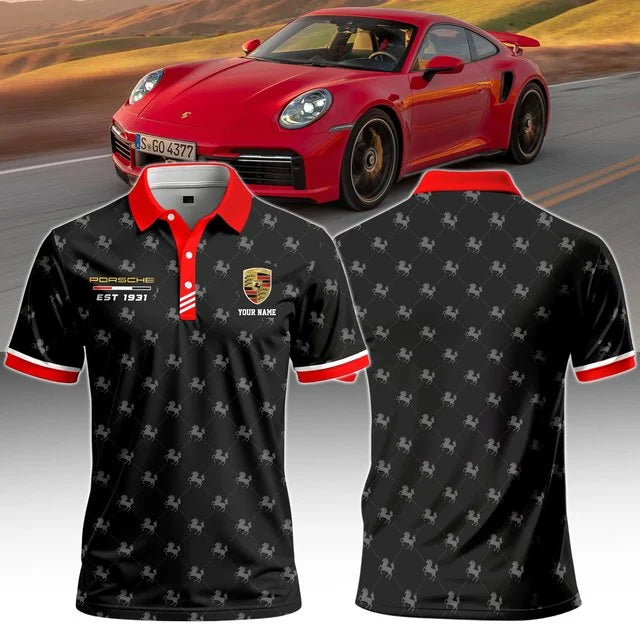 Custom Name Limited Edition Porsche Polo Shirt v2