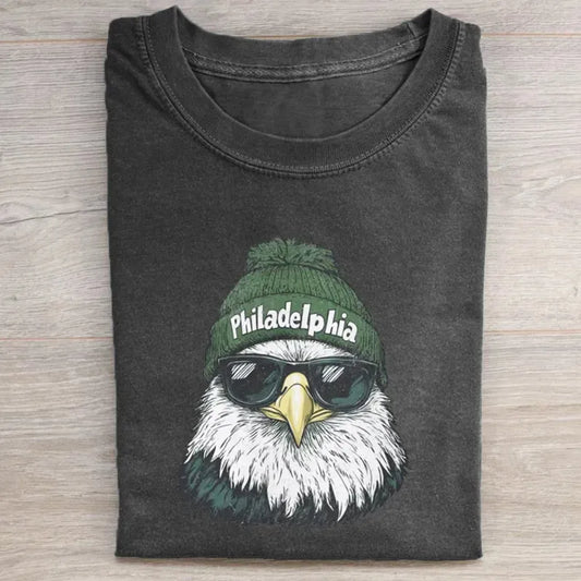 Philadelphia Football Washed T-Shirt, Vintage Philadelphia Football Shirt, Philadelphia Football Fan Tee, Retro Game Day Shirt, Garment Dyed Washed Tee, Distressed Style Football Apparel, Sports Fan Gift, Sweatshirt & Hoodie