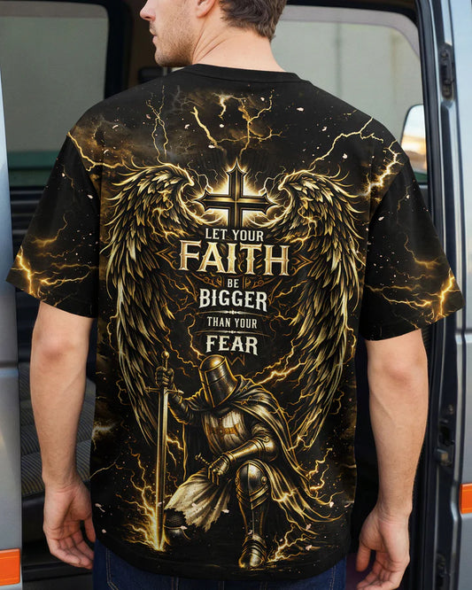 Cowgic Let Your Faith Be Bigger Than Your Fear Warrior Men's All Over Print Shirt