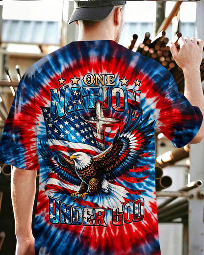 Cowgic One Nation Under God Eagle Men's All Over Print Shirt