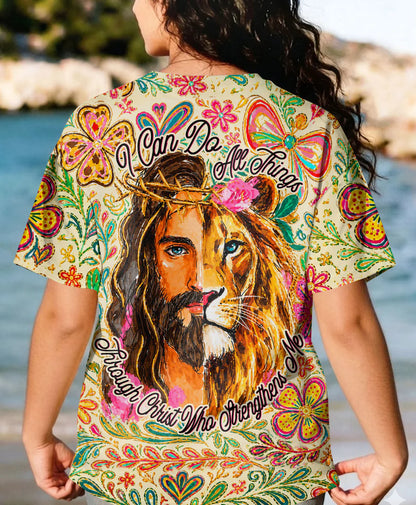 Cowgic I Can Do All Things Half-Man Half-Lion All Over Print Shirt