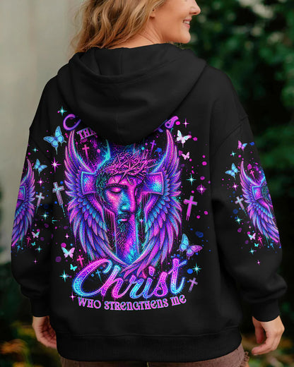 Cowgic I Can Do All Things Through Christ Neon Jesus Cross Women's All Over Print