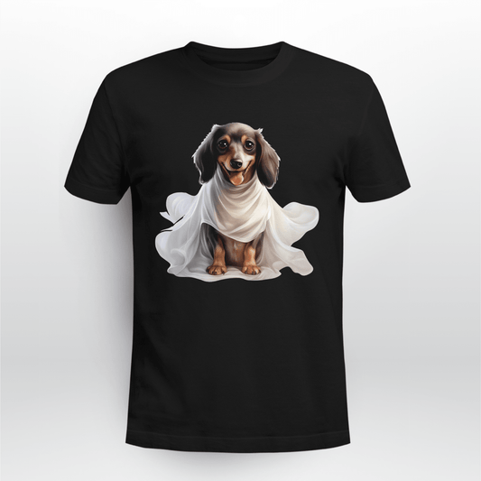 Dachshund in Ghost Costume