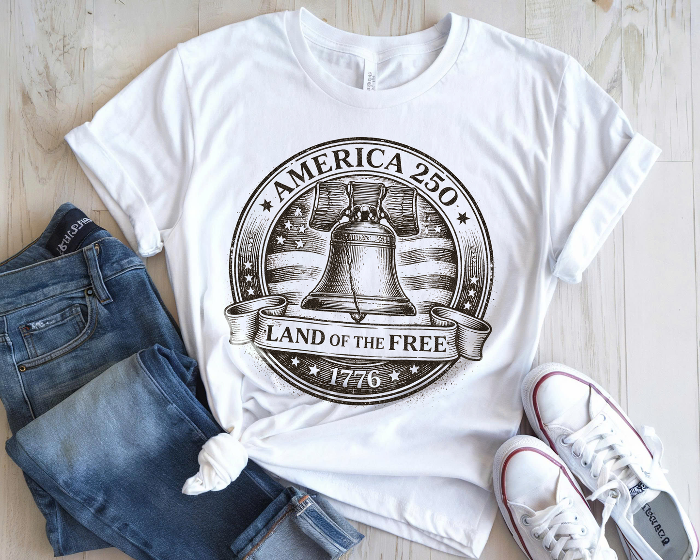 Cowgic America 250th Anniversary Neon Fireworks T-Shirt - 2026 Statue of Liberty Graphic Tee