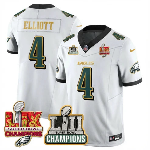 PHI LII-LIX White S.Bowl Champions Gold Split Edition Jersey