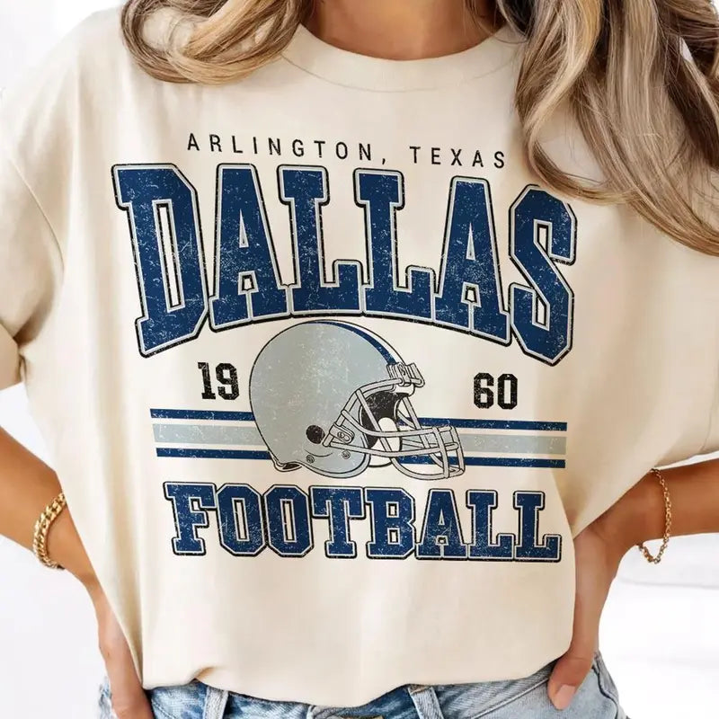Dallas Football Vintage Style Shirt, Retro Dallas Football T- Shirt Gildan 5000, Sweatshirt & Hoodie