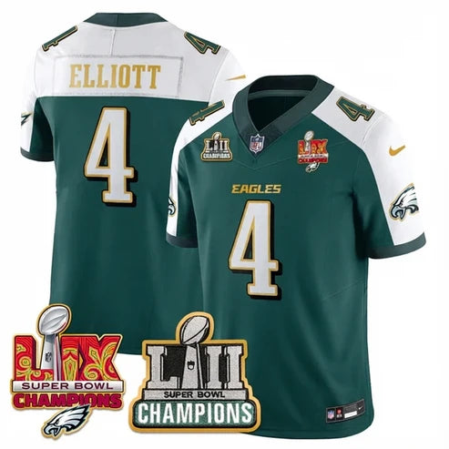 PHI LII-LIX Green Alternate S.Bowl Champions Gold Split Edition Jersey