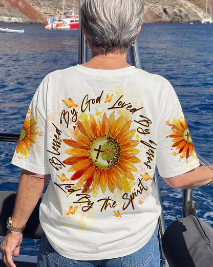Cowgic Blessed By God Sunflowers Women's All Over Print Shirt
