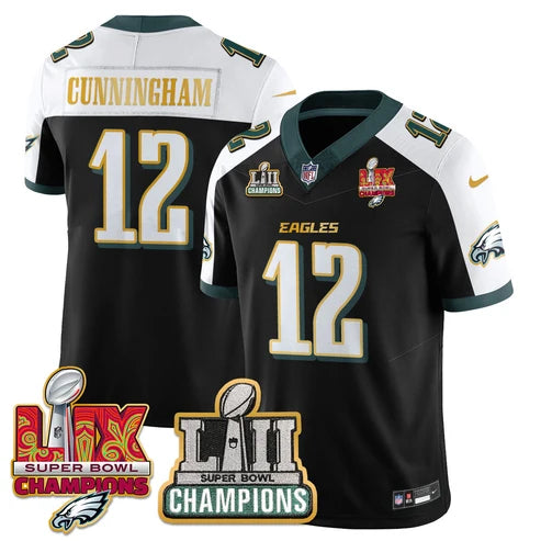 PHI LII-LIX Black Alternate S.Bowl Champions Gold Split Edition Jersey