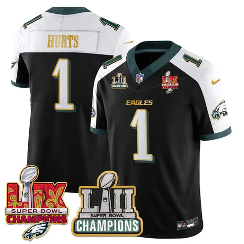 PHI LII-LIX Black Alternate S.Bowl Champions Gold Split Edition Jersey