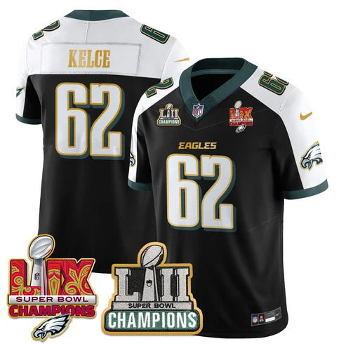 PHI LII-LIX Black Alternate S.Bowl Champions Gold Split Edition Jersey