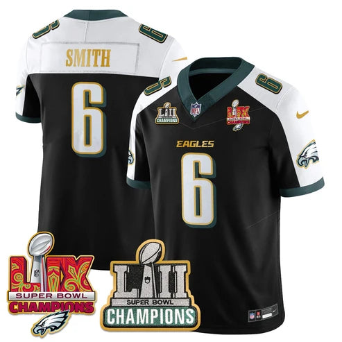 PHI LII-LIX Black Alternate S.Bowl Champions Gold Split Edition Jersey
