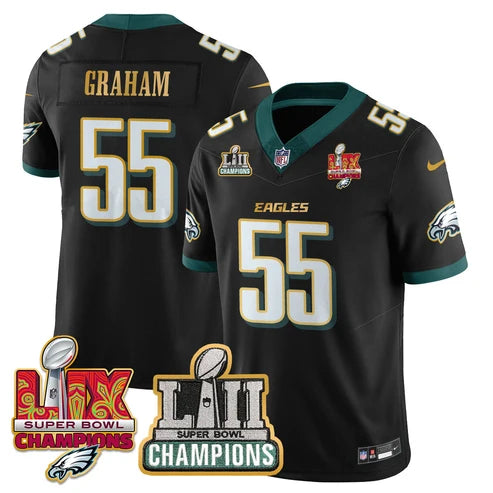 PHI LII-LIX Black S.Bowl Champions Gold Split Edition Jersey