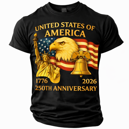 Cowgic America's 250th Anniversary Men's American US Flag T Shirt