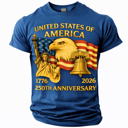 Cowgic America's 250th Anniversary Men's American US Flag T Shirt