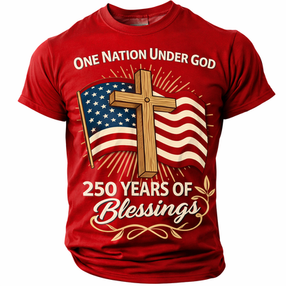 Cowgic America's 250th Anniversary Men's American US Flag v5 T Shirt