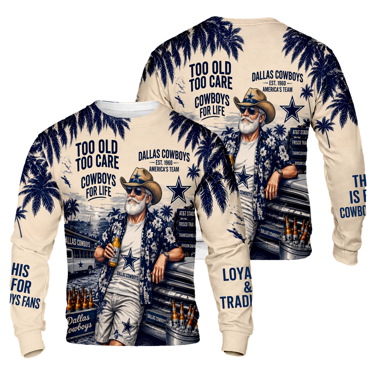Dallas Cowboys Apparel, Football Fan Clothing, Premium Hawaiian Shirt & Shorts Set, Football T-Shirt, Jersey, Sweatshirt & Hoodie, Game Day Outfit, Sports Fan Gift