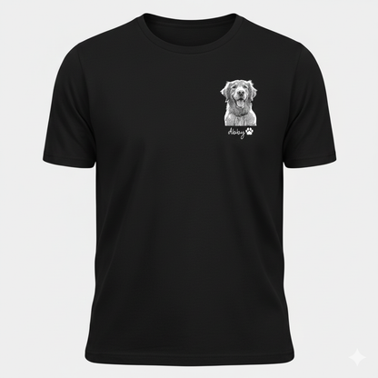 Personalized Pet Portrait Shirt Unisex Shirt , Custom Dog Photo T-shirt