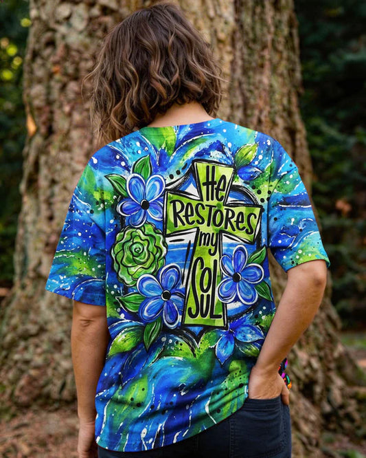 Cowgic He Restores My Soul Women's All Over Print Shirt