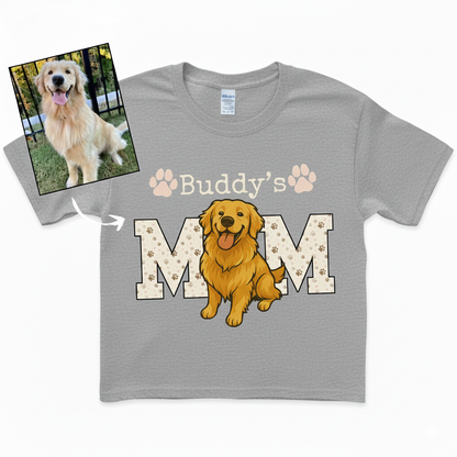 Custom Dog Mom Shirt with Pet Names, Personalized Shirt