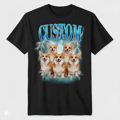 Custom Photo Shirt, Custom Bootleg Pet Unisex Shirt , Personalized Dog Photo T-shirt