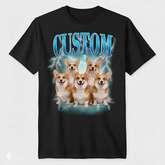 Custom Photo Shirt, Custom Bootleg Pet Unisex Shirt , Personalized Dog Photo T-shirt