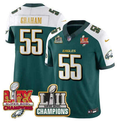 PHI LII-LIX Green Alternate S.Bowl Champions Gold Split Edition Jersey