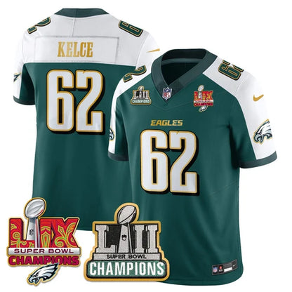 PHI LII-LIX Green Alternate S.Bowl Champions Gold Split Edition Jersey