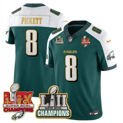 PHI LII-LIX Green Alternate S.Bowl Champions Gold Split Edition Jersey
