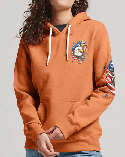 Cowgic She Loves Jesus And America Too Red White & Blue Eagle Women's All Over Print